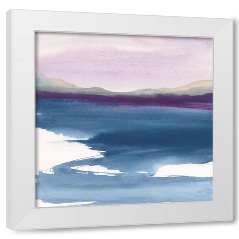 Plum Glow I White Modern Wood Framed Art Print by Paschke, Chris