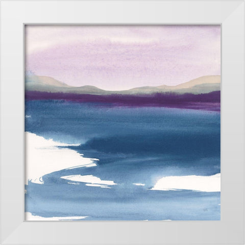 Plum Glow I White Modern Wood Framed Art Print by Paschke, Chris