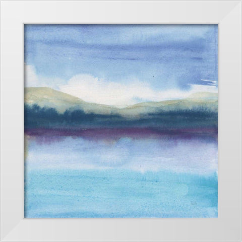 Violet Reflection II White Modern Wood Framed Art Print by Paschke, Chris