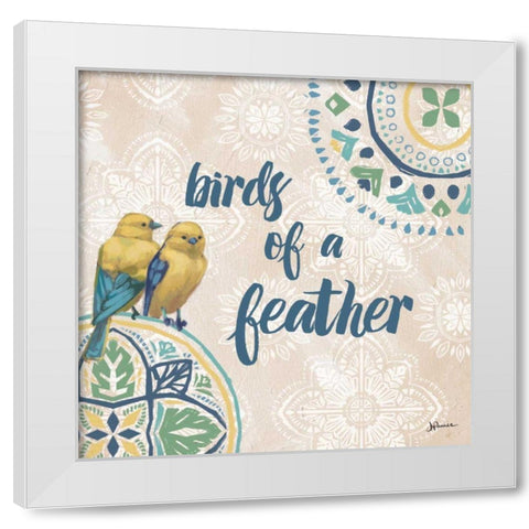 Fly Away V White Modern Wood Framed Art Print by Penner, Janelle