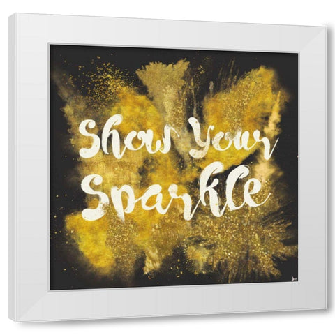 Glitter and Gold II White Modern Wood Framed Art Print by Aiken, Jess