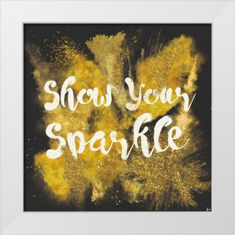 Glitter and Gold II White Modern Wood Framed Art Print by Aiken, Jess