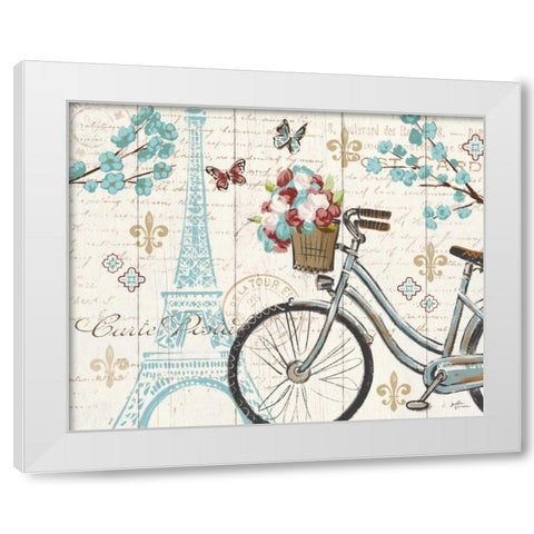 Paris Tour II White Modern Wood Framed Art Print by Penner, Janelle