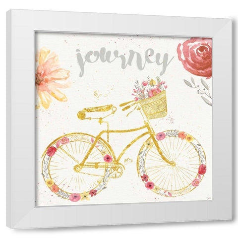 Paris Blooms III White Modern Wood Framed Art Print by Aiken, Jess