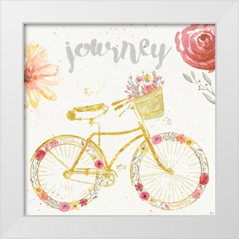 Paris Blooms III White Modern Wood Framed Art Print by Aiken, Jess