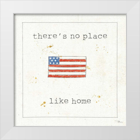 USA Cuties I White Modern Wood Framed Art Print by Pela Studio