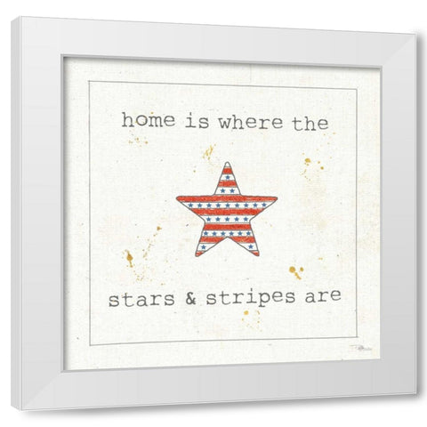 USA Cuties IV White Modern Wood Framed Art Print by Pela Studio