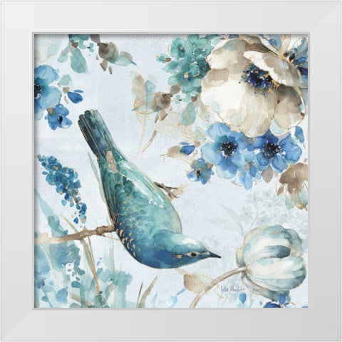 Indigold II White Modern Wood Framed Art Print by Audit, Lisa