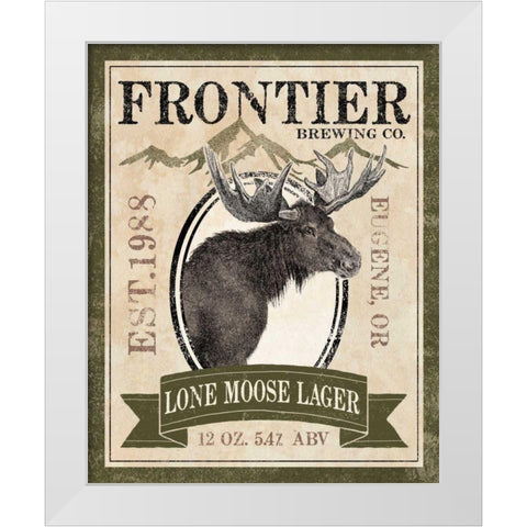 Frontier Brewing II White Modern Wood Framed Art Print by Marshall, Laura