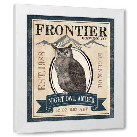 Frontier Brewing III White Modern Wood Framed Art Print by Marshall, Laura