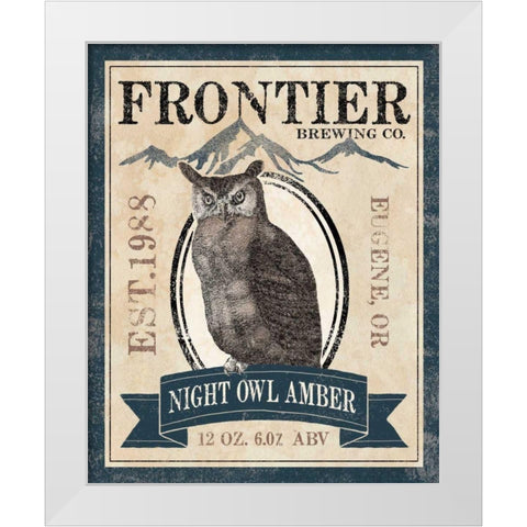 Frontier Brewing III White Modern Wood Framed Art Print by Marshall, Laura