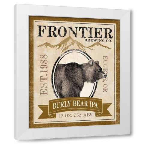 Frontier Brewing IV White Modern Wood Framed Art Print by Marshall, Laura