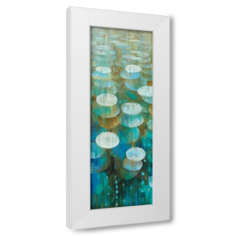 Raindrops II White Modern Wood Framed Art Print by Nai, Danhui