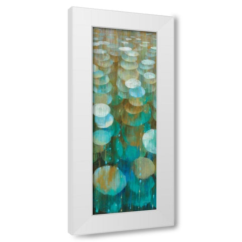 Raindrops III White Modern Wood Framed Art Print by Nai, Danhui
