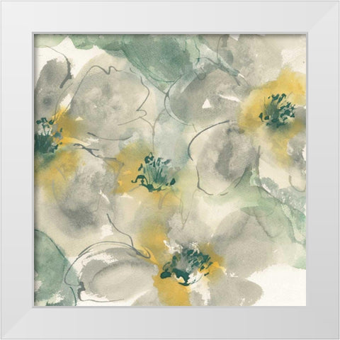 Silver Quince II White Modern Wood Framed Art Print by Paschke, Chris