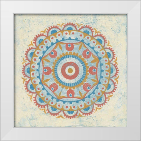 Lakai Circle VI White Modern Wood Framed Art Print by Lovell, Kathrine