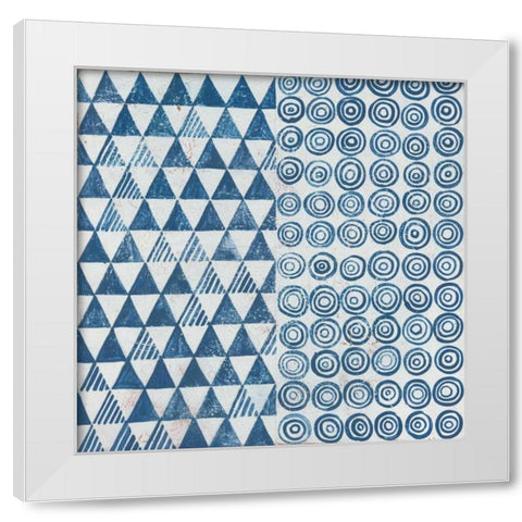 Maki Tile I White Modern Wood Framed Art Print by Lovell, Kathrine