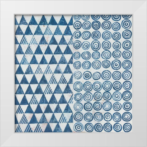 Maki Tile I White Modern Wood Framed Art Print by Lovell, Kathrine