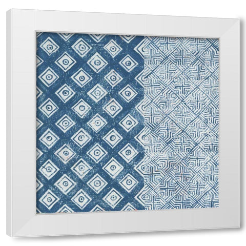 Maki Tile II White Modern Wood Framed Art Print by Lovell, Kathrine