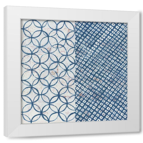Maki Tile III White Modern Wood Framed Art Print by Lovell, Kathrine