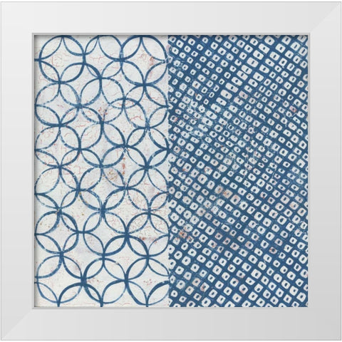 Maki Tile III White Modern Wood Framed Art Print by Lovell, Kathrine