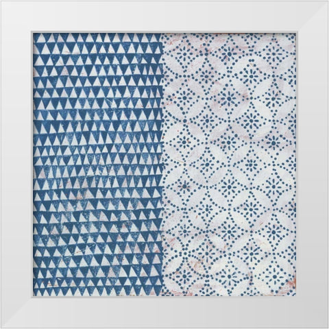 Maki Tile IV White Modern Wood Framed Art Print by Lovell, Kathrine