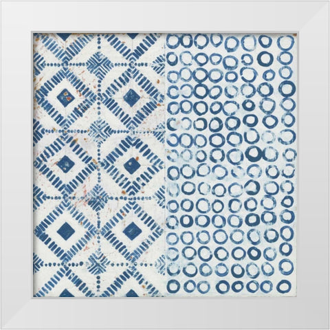 Maki Tile V White Modern Wood Framed Art Print by Lovell, Kathrine