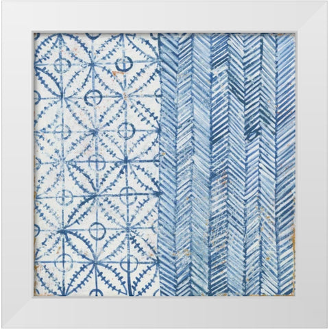 Maki Tile VII White Modern Wood Framed Art Print by Lovell, Kathrine