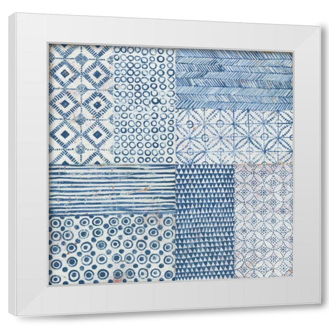 Maki Tile XV White Modern Wood Framed Art Print by Lovell, Kathrine