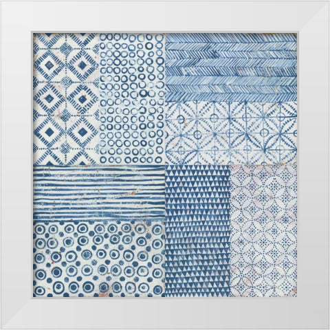 Maki Tile XV White Modern Wood Framed Art Print by Lovell, Kathrine