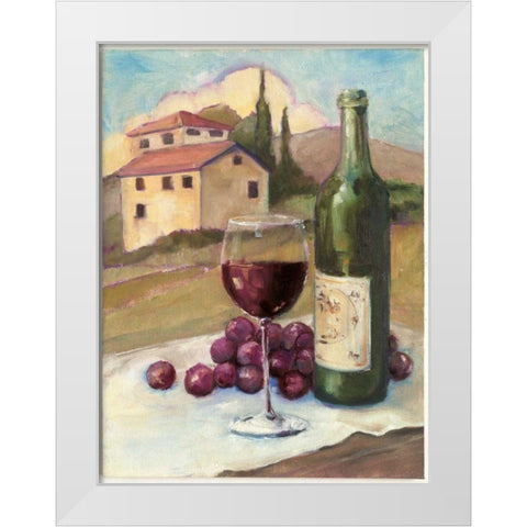 Vino Toscano no Border White Modern Wood Framed Art Print by Tillmon, Avery