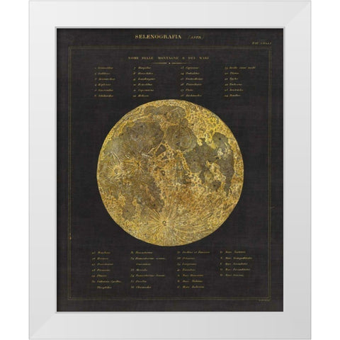 Astronomical Chart I White Modern Wood Framed Art Print by Wild Apple Portfolio