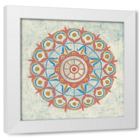 Lakai Circle V Taupe White Modern Wood Framed Art Print by Lovell, Kathrine