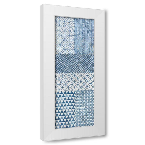 Maki Tile Panel I White Modern Wood Framed Art Print by Lovell, Kathrine