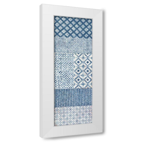 Maki Tile Panel II White Modern Wood Framed Art Print by Lovell, Kathrine