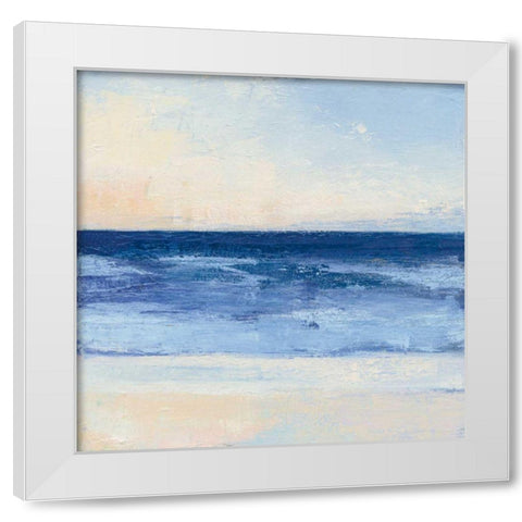True Blue Ocean II White Modern Wood Framed Art Print by Purinton, Julia
