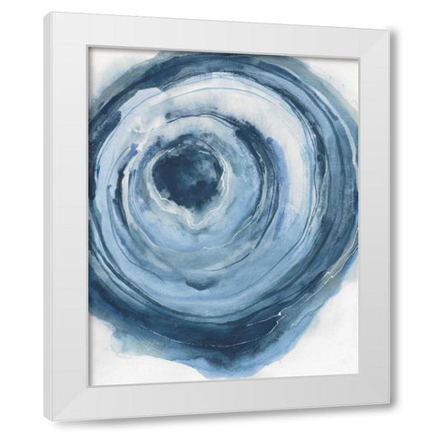 Watercolor Geode III White Modern Wood Framed Art Print by Paschke, Chris
