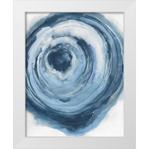 Watercolor Geode III White Modern Wood Framed Art Print by Paschke, Chris