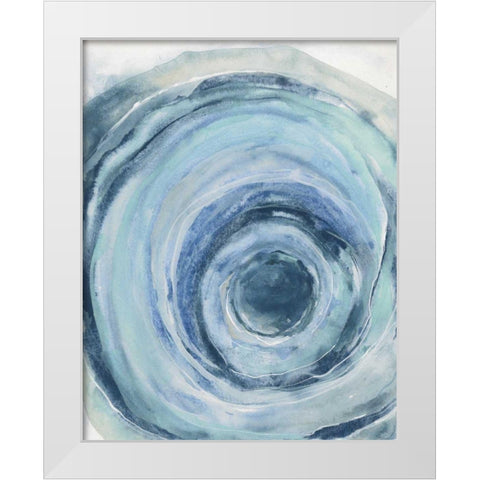 Watercolor Geode IX White Modern Wood Framed Art Print by Paschke, Chris