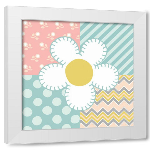 Baby Quilt II White Modern Wood Framed Art Print by Grove, Beth