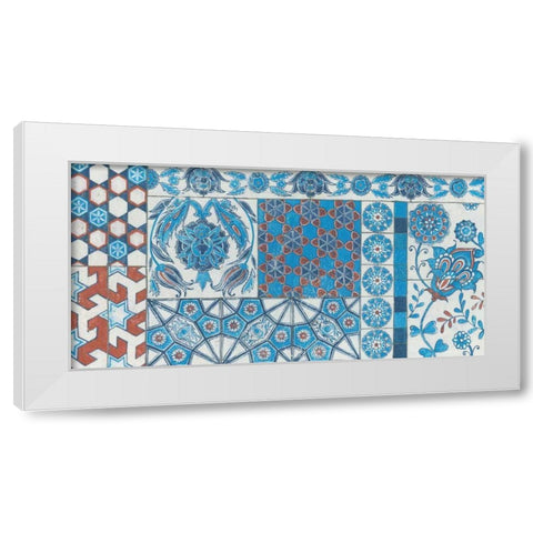 Turkish Tiles White Modern Wood Framed Art Print by Lovell, Kathrine