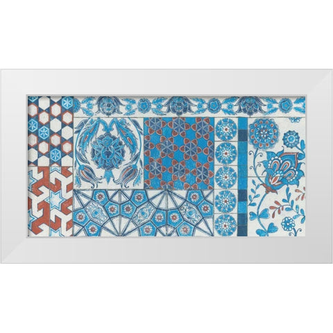 Turkish Tiles White Modern Wood Framed Art Print by Lovell, Kathrine