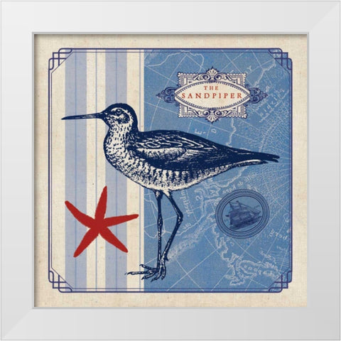 Sea Bird II White Modern Wood Framed Art Print by Studio Mousseau