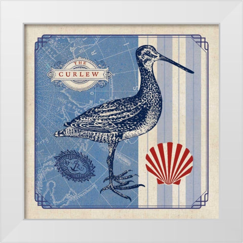 Sea Bird III White Modern Wood Framed Art Print by Studio Mousseau