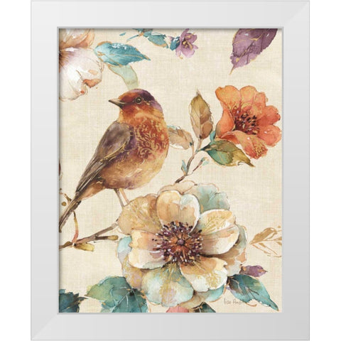 Spiced Nature II Linen Leaf White Modern Wood Framed Art Print by Audit, Lisa