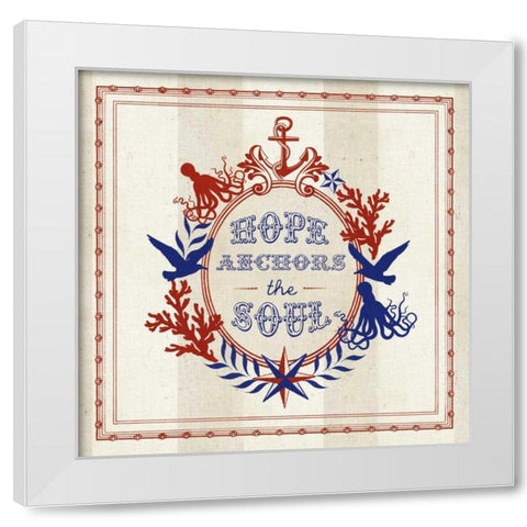 Nautical Wisdom II White Modern Wood Framed Art Print by Studio Mousseau