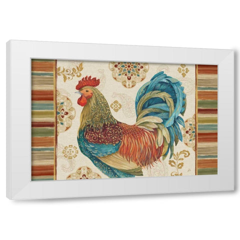 Rooster Rainbow IIA White Modern Wood Framed Art Print by Brissonnet, Daphne