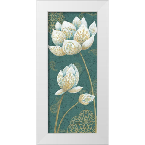 Lotus Dream IIIB White Modern Wood Framed Art Print by Daphne, Brissonnet
