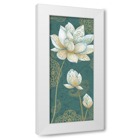 Lotus Dream IIB White Modern Wood Framed Art Print by Daphne, Brissonnet