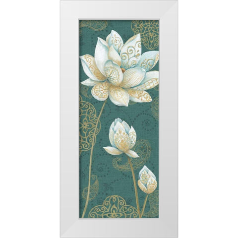 Lotus Dream IIB White Modern Wood Framed Art Print by Daphne, Brissonnet